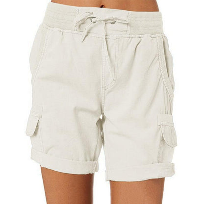 Cheky - Women's Casual High Waist Cargo Shorts