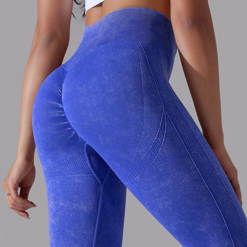 Cheky - Knitted Seamless Yoga Pants Running Sports Fitness High Waist Butt Lifting Leggings Womens Clothing