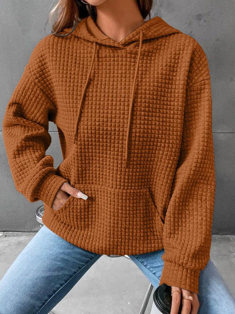 Cheky - Women's Loose Casual Solid Color Long-sleeved Sweater