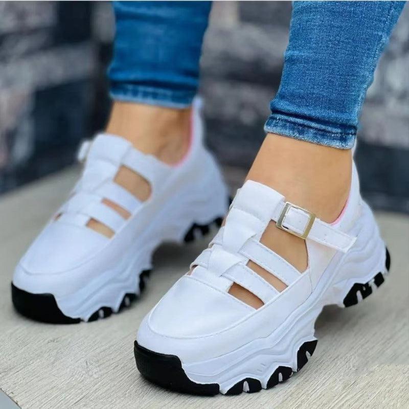 Cheky - Women's Sports Shoes Buckle Thick-soled Flat Shoes Summer Sandals