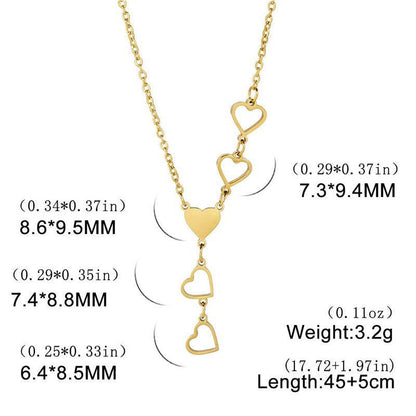 Cheky - Fashion Love Pendant Stainless Steel Necklace