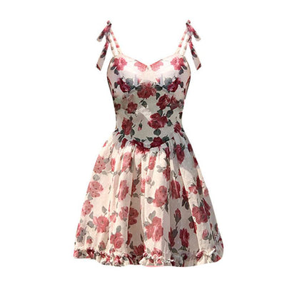 Cheky - Pure Romantic Slimming Rose Sleeveless Dress