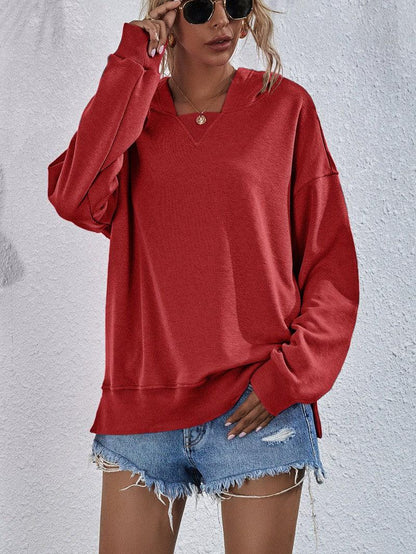 Cheky - Women's Hoodie Sweatshirt Sports Casual Candy Color Long Sleeve Tops Clothes