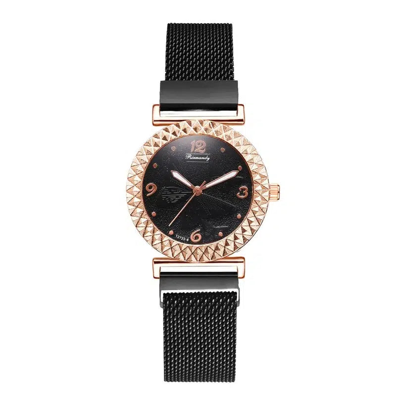 Cheky - 5PCS Women Watch Set Luxury Rose Gold Dress Quartz Watch Bracelet Ladies Sports Wrist Watch Clock Gift Women Relogio Feminino