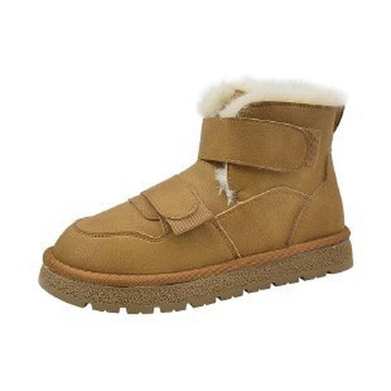 Cheky - Women's Velcro Snow Boots Platform Short Boots