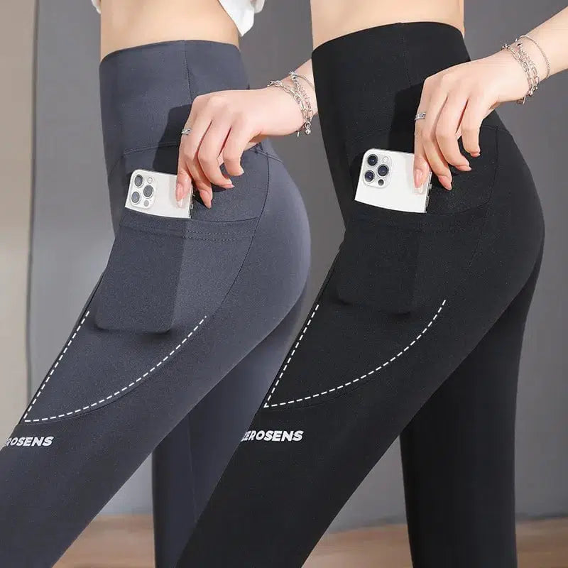 Cheky - Seamless Leggings With Pocket Women Soft Workout Tights Fitness Outfits Yoga Pants High Waist Gym Wear Spandex Leggings