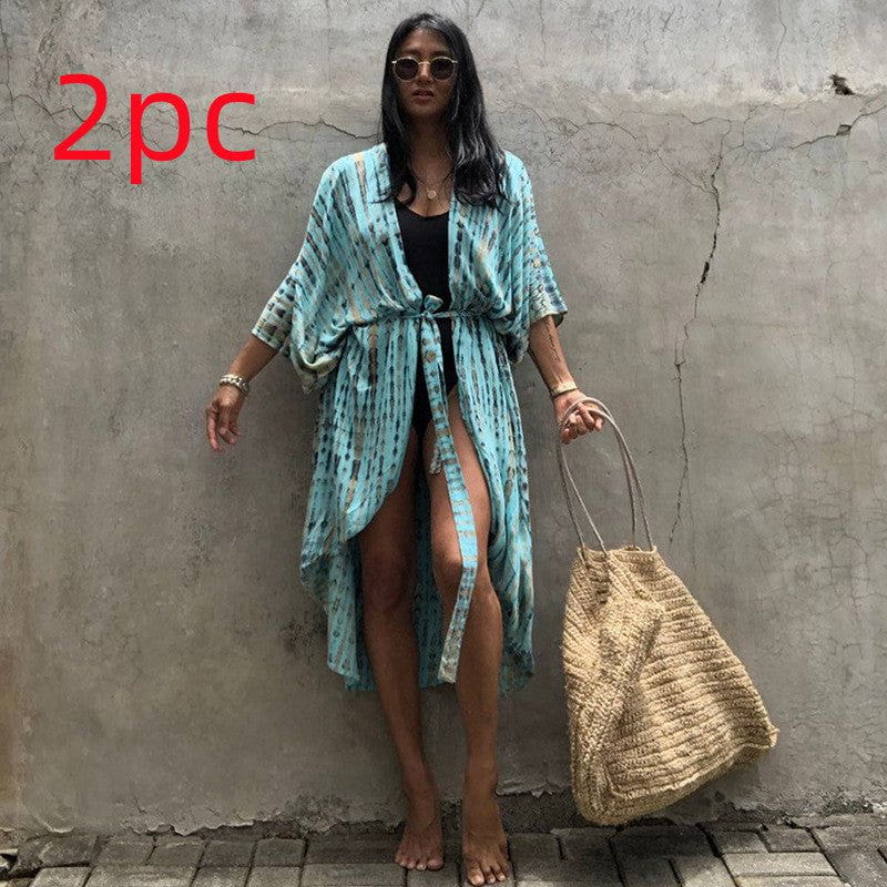 Cheky - Polyester Ladies Sun Protection Resort Beach Dress Cover Up