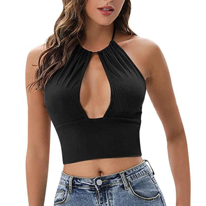 Cheky - Camisole Halter Vest Women Summer Sexy Hollow Tops