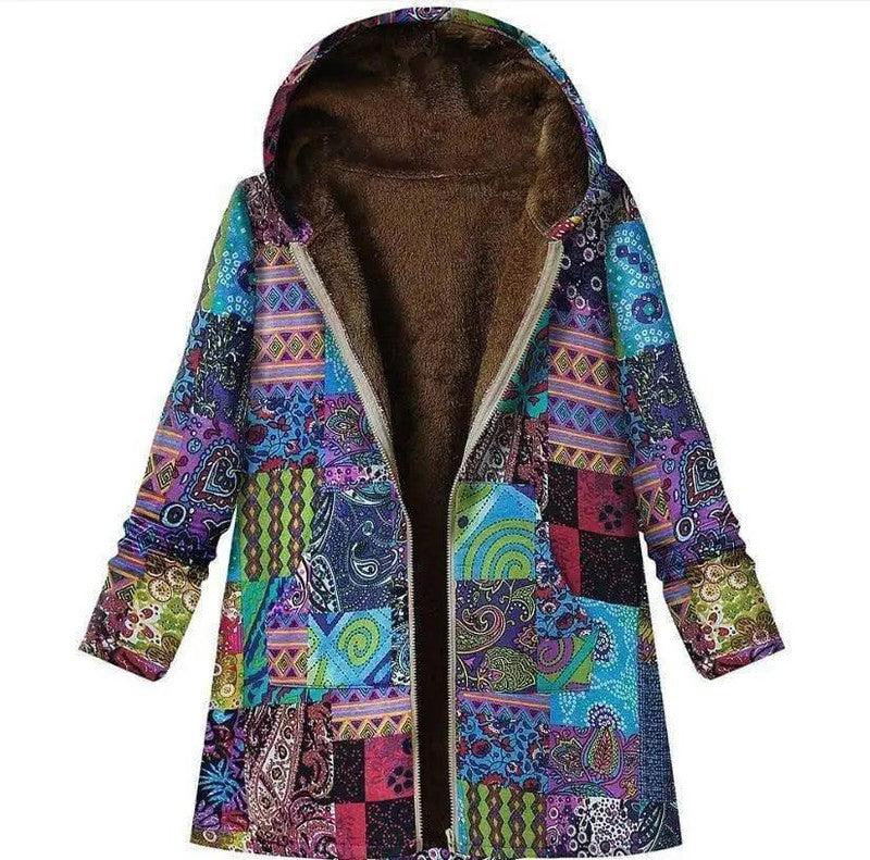 Cheky - Ethnic style cotton-padded jacket Korean fashion