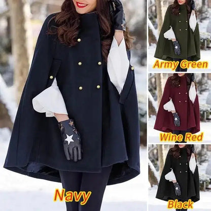 Cheky - Fashion Casual Women's Loose Woolen Cloak Coat