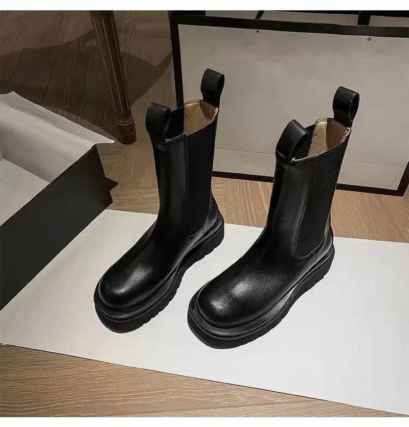 Cheky - Fashion thick-soled smoke tube boots women