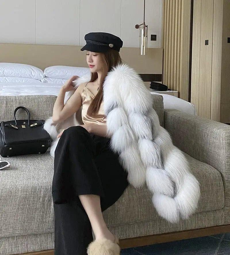 Cheky - High End Marble Fox Fur Coat