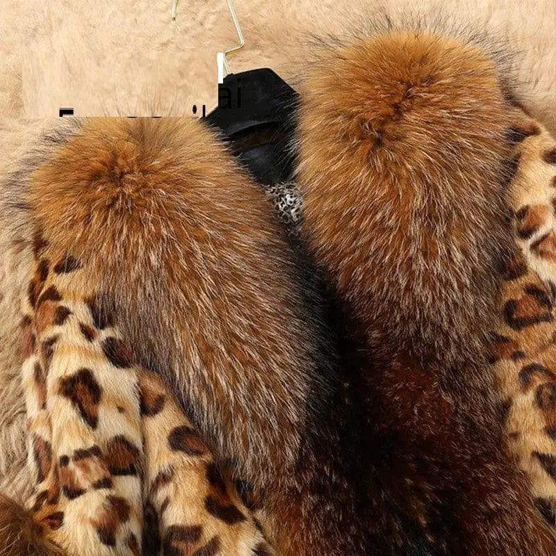 Cheky - Mid Length Leopard Print Coat In Autumn And Winter For Women