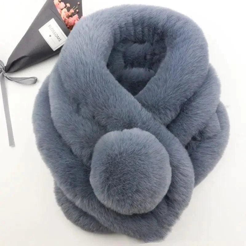 Cheky - Rabbit Fur Scarf Female Winter Korean