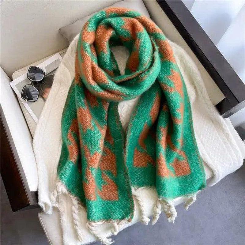 Cheky - Winter Scarf Women Cashmere Warm Pashmina Solid Female Scarv