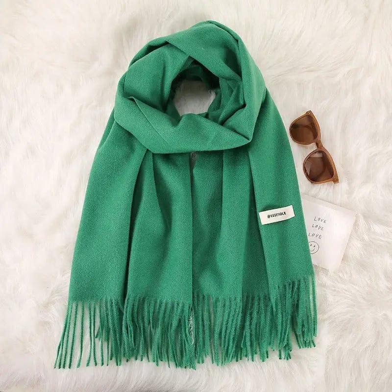 Cheky - Women's Fashionable All-match Cashmere Tassel Double-sided Scarf